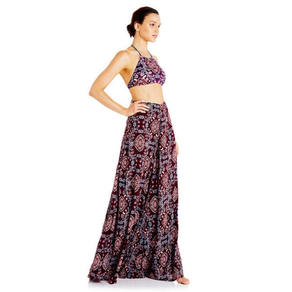 TIGERLILY Arbanasi Berry Purple High Waisted Wide Leg Pants RRP$199 - Picture 2 of 16